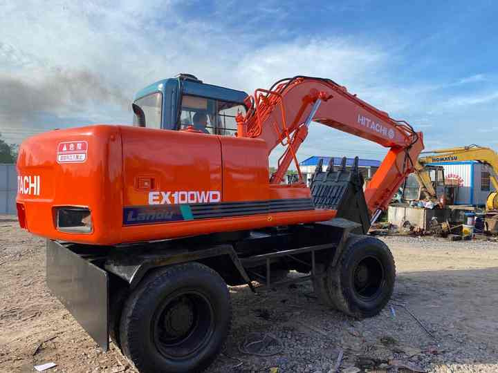 Used Hitachi Ex100WD Wheel Excavator for Sale Japan Made Hitachi Ex100wd Wheeled Excavator for Sale - Hjulgravemaskine: billede 4 Used Hitachi Ex100WD Wheel Excavator for Sale Japan Made Hitachi Ex100wd Wheeled Excavator for Sale - Hjulgravemaskine: billede 4