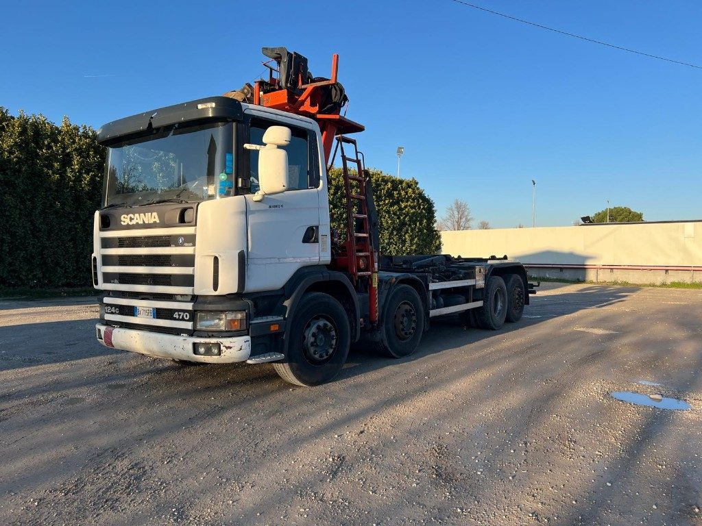 SCANIA CV R124 SCARRABILE CON GRU E POLIPO - Lastbil kroghejs: billede 1 SCANIA CV R124 SCARRABILE CON GRU E POLIPO - Lastbil kroghejs: billede 1