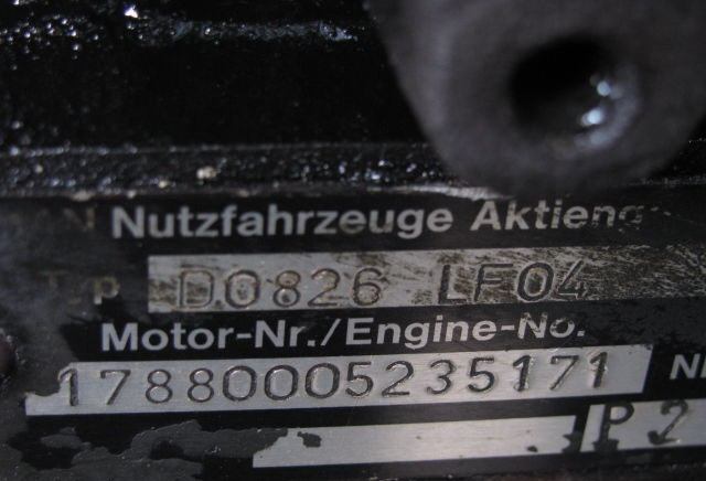 MAN D0826 LF04 MAN M 90 - Motor for Lastbil: billede 2 MAN D0826 LF04 MAN M 90 - Motor for Lastbil: billede 2