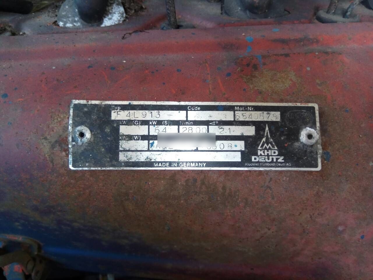 Deutz F4L913 - Motor for Lastbil: billede 5 Deutz F4L913 - Motor for Lastbil: billede 5