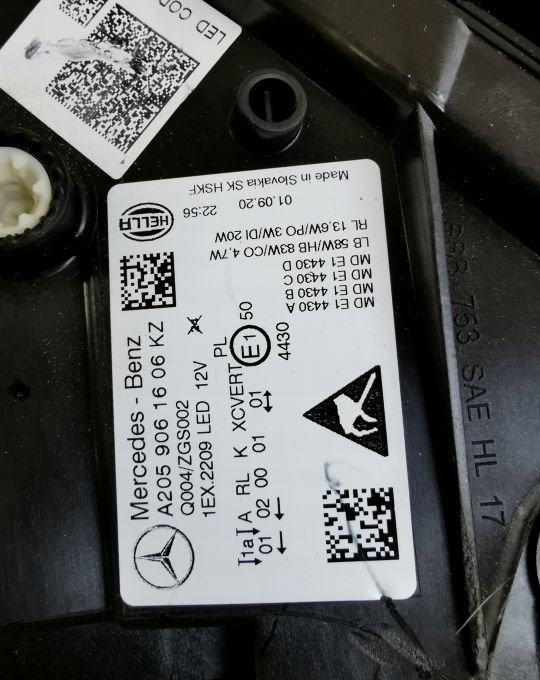 LAMPA PRZÓD MERCEDES C KLASA A 205 9061606 LIFT - Forlygte: billede 5 LAMPA PRZÓD MERCEDES C KLASA A 205 9061606 LIFT - Forlygte: billede 5