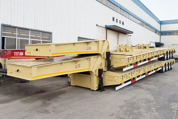 TITAN 100 Ton Low Bed Trailer for Sale in Saudi Arabia - Nedbygget platform sættevogn: billede 1 TITAN 100 Ton Low Bed Trailer for Sale in Saudi Arabia - Nedbygget platform sættevogn: billede 1