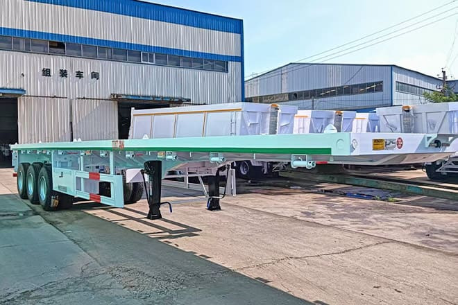 TITAN 3 Axle 40 Ft Flatbed Trailer for Sale in Mauritania - Åben sættevogn: billede 4 TITAN 3 Axle 40 Ft Flatbed Trailer for Sale in Mauritania - Åben sættevogn: billede 4