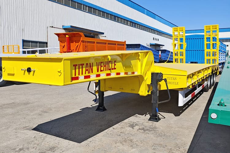 TITAN 3 Axle Low Bed Trailer Price for Sale in Kenya - Nedbygget platform sættevogn: billede 1 TITAN 3 Axle Low Bed Trailer Price for Sale in Kenya - Nedbygget platform sættevogn: billede 1