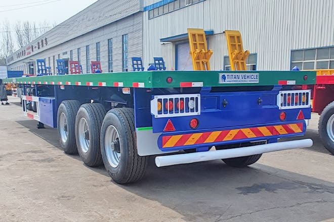 TITAN Flatbed Trailers for Semi Trucks Sizes for Sale in Guinea - Åben sættevogn: billede 1 TITAN Flatbed Trailers for Semi Trucks Sizes for Sale in Guinea - Åben sættevogn: billede 1