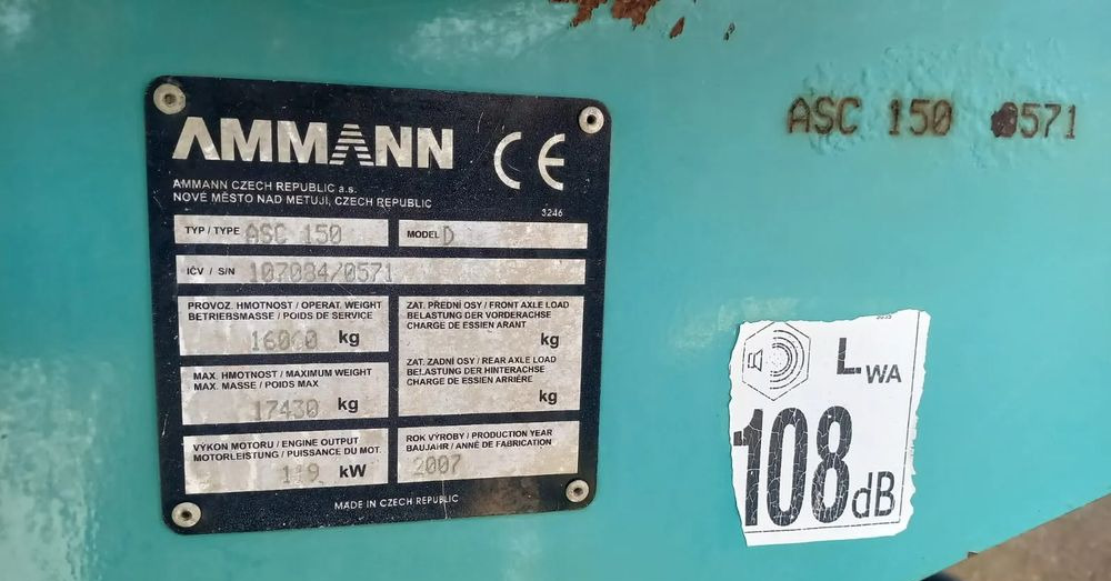 Ammann ASC 150 walec stal guma - Kompaktor: billede 4 Ammann ASC 150 walec stal guma - Kompaktor: billede 4
