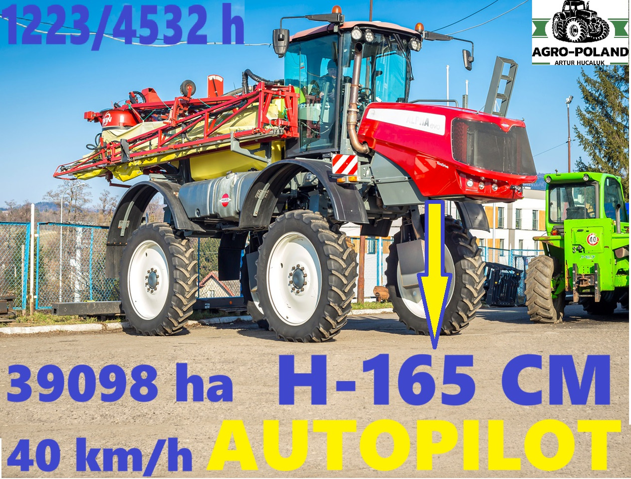 HARDI ALPHA 4100 EVO - 2014 ROK - H-165 CM - 1223 h - AUTOPILOT - 40 km/h - 24 M - Selvkørende sprøjte: billede 3 HARDI ALPHA 4100 EVO - 2014 ROK - H-165 CM - 1223 h - AUTOPILOT - 40 km/h - 24 M - Selvkørende sprøjte: billede 3