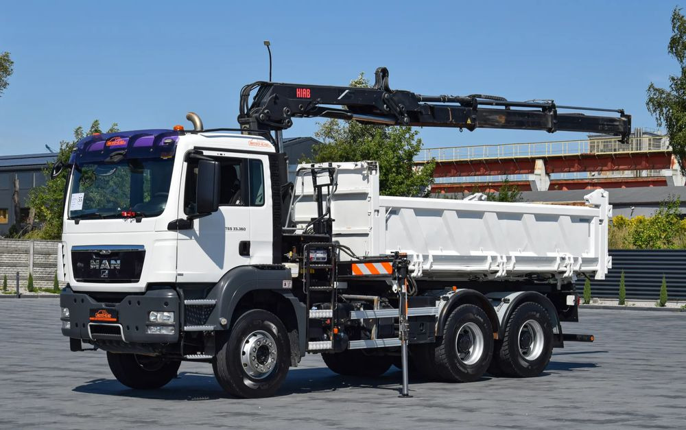 MAN TGS 33.360 / 6x4 / HDS HIAB 122 E-2 HIDUO / STEROWANIE RADIOWE / WYWROTKA / HYDROBURTA / AUTOMAT / KLIMA / TEMPOMAT / KAMERA COFANIA / SPROWADZONY - Tipvogn lastbil: billede 1 MAN TGS 33.360 / 6x4 / HDS HIAB 122 E-2 HIDUO / STEROWANIE RADIOWE / WYWROTKA / HYDROBURTA / AUTOMAT / KLIMA / TEMPOMAT / KAMERA COFANIA / SPROWADZONY - Tipvogn lastbil: billede 1