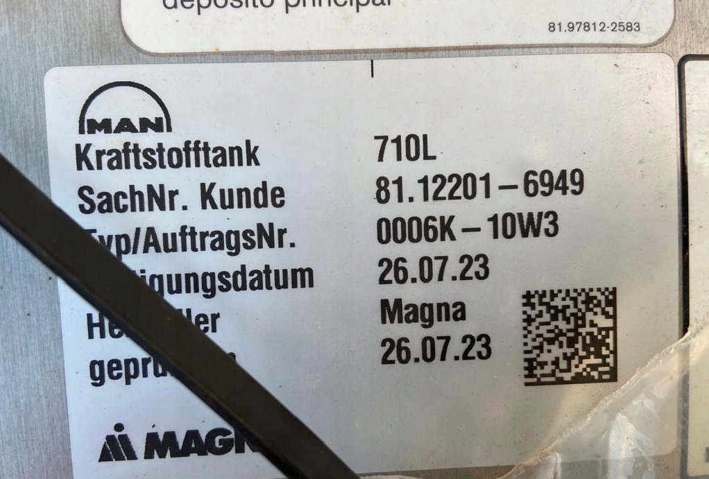 ZBIORNIK PALIWA MAN TGX TGS 710 L 81122016949 - Brændstoftank for Lastbil: billede 4 ZBIORNIK PALIWA MAN TGX TGS 710 L 81122016949 - Brændstoftank for Lastbil: billede 4