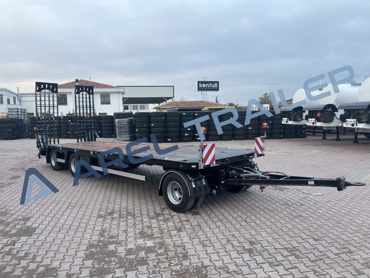 AREL TRAILER 2+1 AXLE DRAWBAR REMORQUE TRAILER - Nedbygget platform påhængsvogn: billede 1 AREL TRAILER 2+1 AXLE DRAWBAR REMORQUE TRAILER - Nedbygget platform påhængsvogn: billede 1
