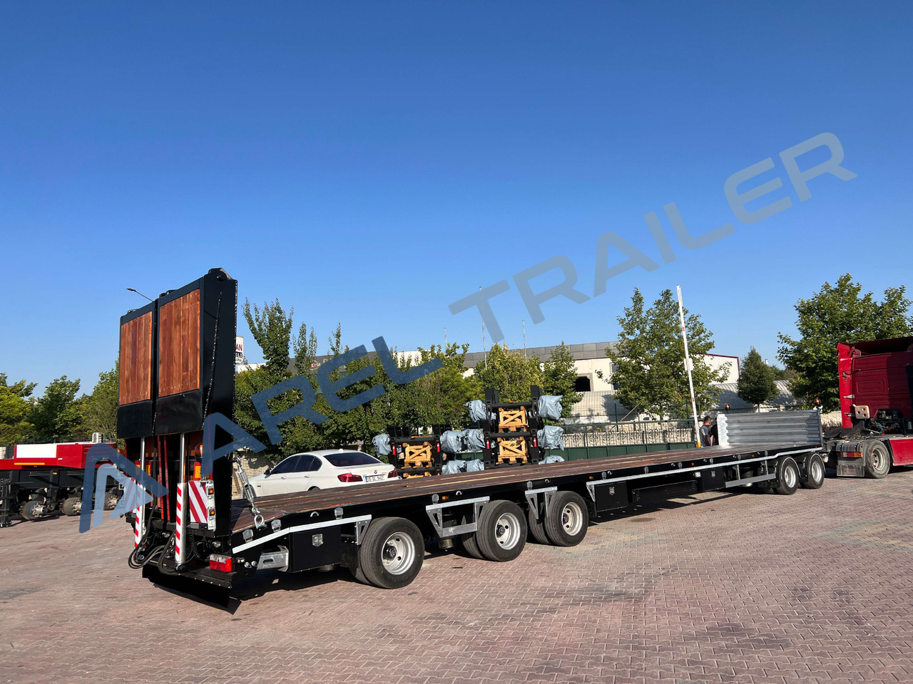 AREL TRAILER 3+2 5 AXLE DRAWBAR REMORQUE TRAILER - Nedbygget platform påhængsvogn: billede 4 AREL TRAILER 3+2 5 AXLE DRAWBAR REMORQUE TRAILER - Nedbygget platform påhængsvogn: billede 4