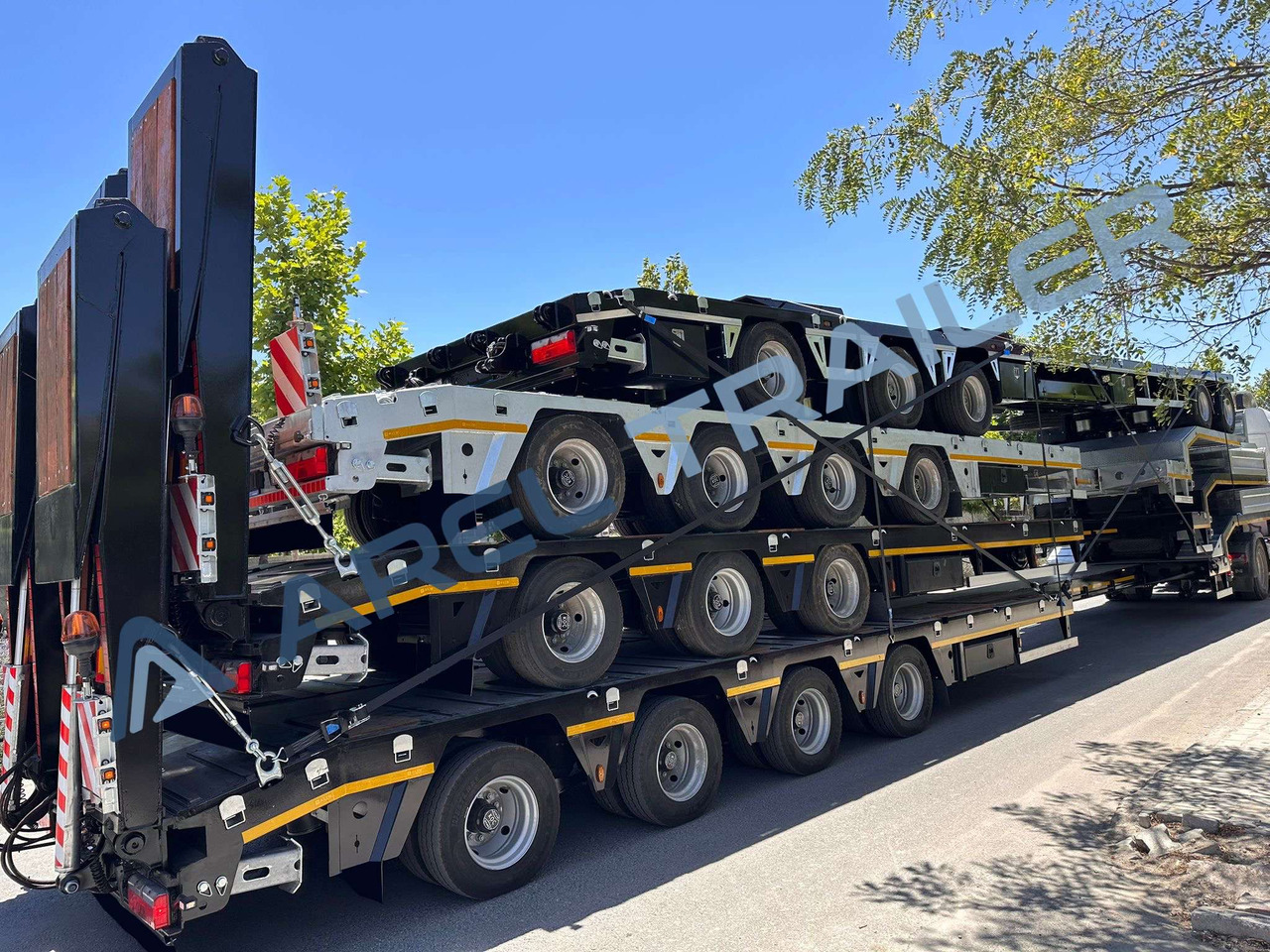 AREL TRAILER 3+2 5 AXLE DRAWBAR REMORQUE TRAILER - Nedbygget platform påhængsvogn: billede 5 AREL TRAILER 3+2 5 AXLE DRAWBAR REMORQUE TRAILER - Nedbygget platform påhængsvogn: billede 5
