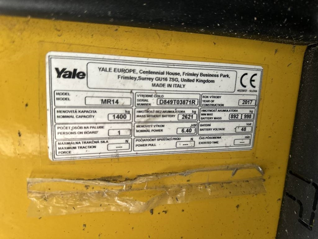 Yale mr14 - Reach truck: billede 2 Yale mr14 - Reach truck: billede 2