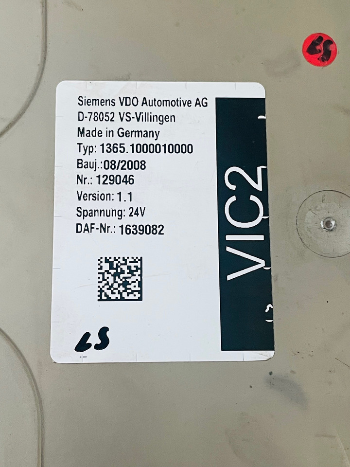 DAF Control Unit VIC2 used - Kontrol blok for Lastbil: billede 2 DAF Control Unit VIC2 used - Kontrol blok for Lastbil: billede 2