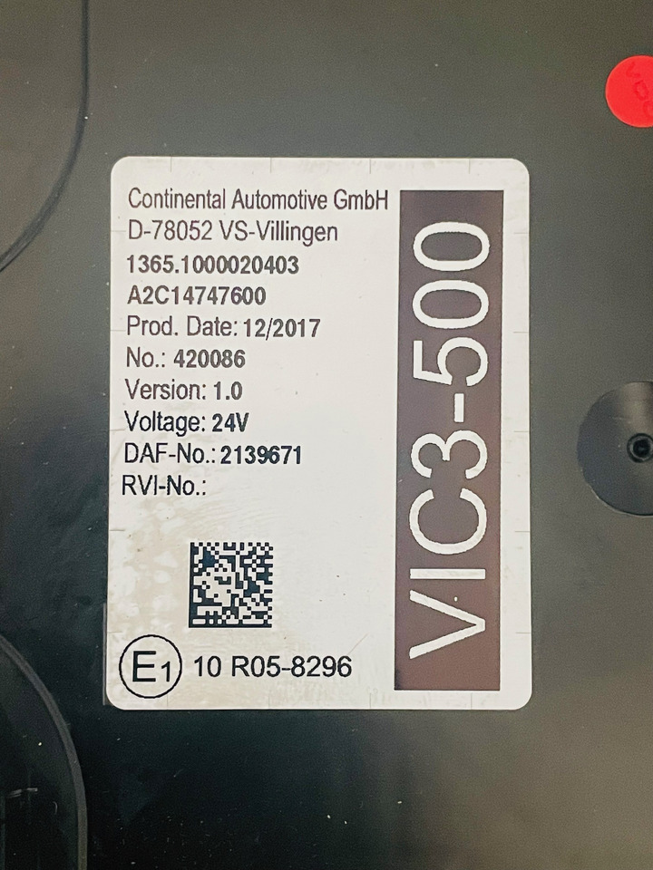 DAF Control Unit VIC3-500 used - Kontrol blok for Lastbil: billede 2 DAF Control Unit VIC3-500 used - Kontrol blok for Lastbil: billede 2