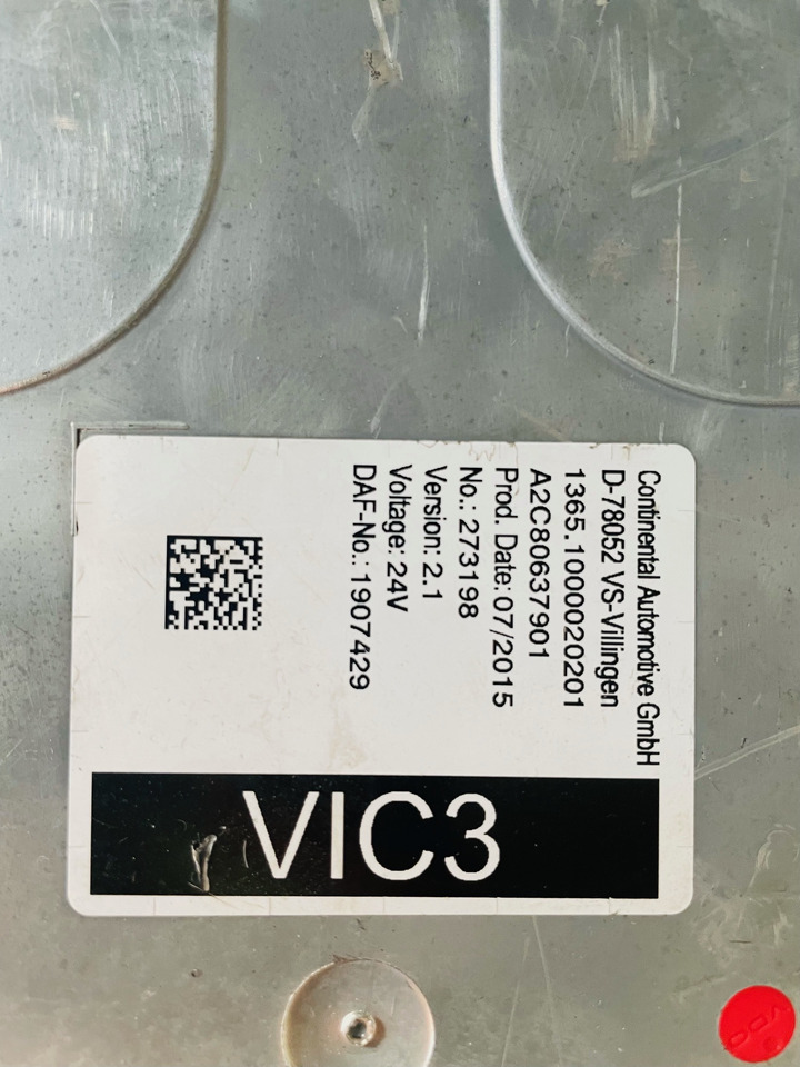 DAF Control Unit VIC3 used - Kontrol blok for Lastbil: billede 4 DAF Control Unit VIC3 used - Kontrol blok for Lastbil: billede 4