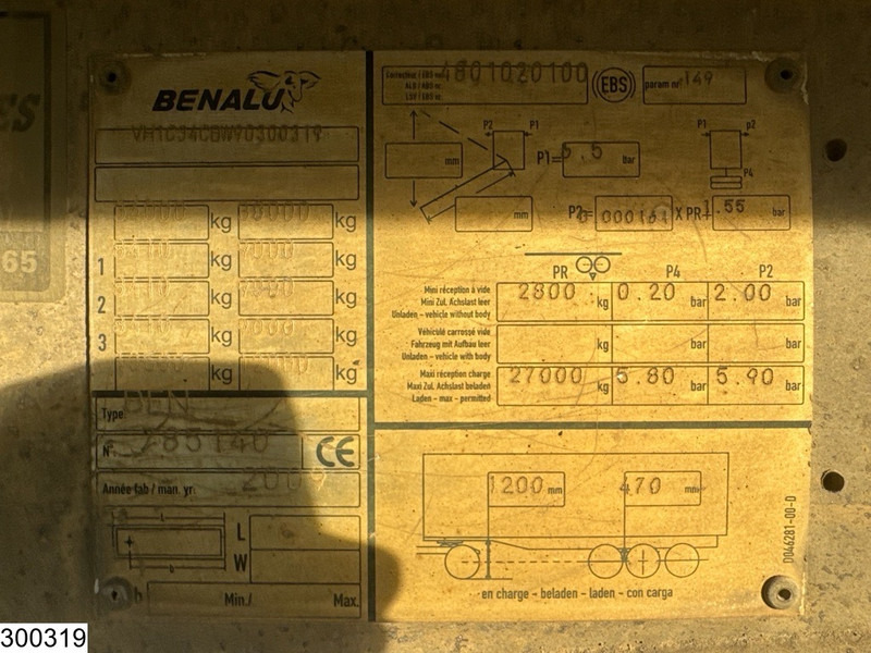 Benalu kipper - Tipvogn sættevogn: billede 4 Benalu kipper - Tipvogn sættevogn: billede 4