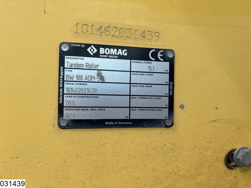 Bomag BW 100ADM-5 1284h, 15.1KW - Tromle: billede 5 Bomag BW 100ADM-5 1284h, 15.1KW - Tromle: billede 5