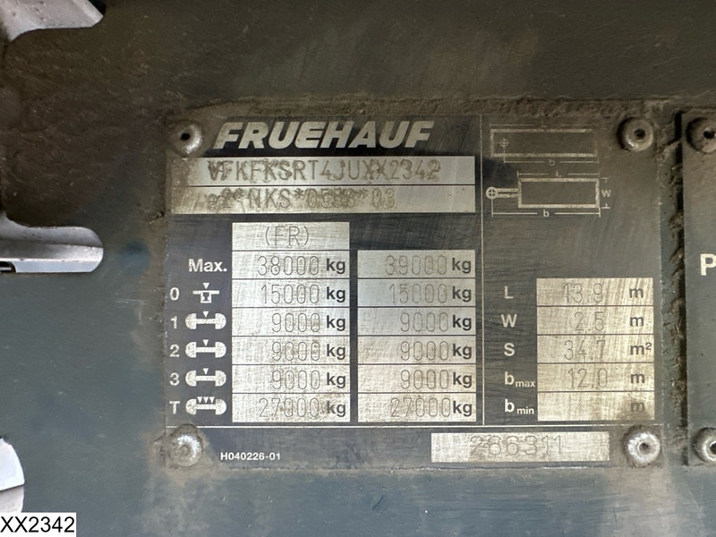 Fruehauf Tautliner Dhollandia - Gardintrailer: billede 4 Fruehauf Tautliner Dhollandia - Gardintrailer: billede 4