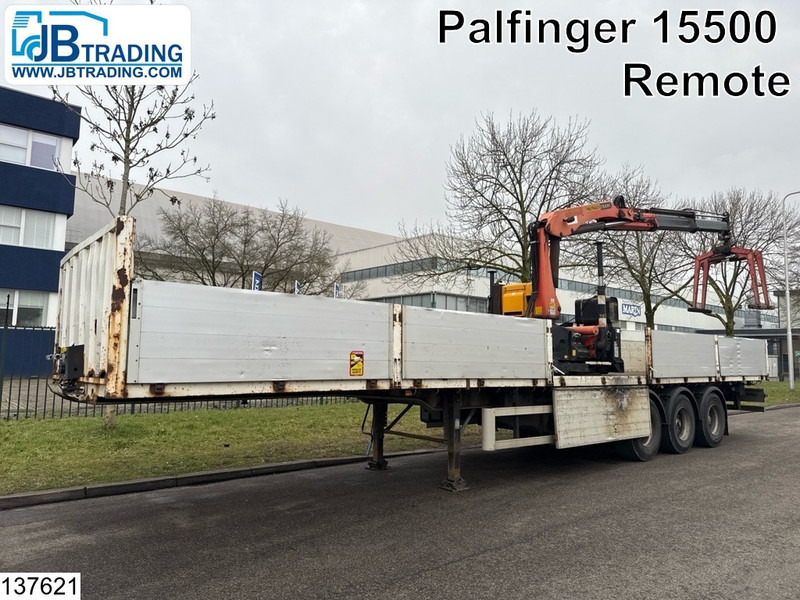 Lecitrailer open laadbak Palfinger PK15500, Remote - Åben sættevogn: billede 1 Lecitrailer open laadbak Palfinger PK15500, Remote - Åben sættevogn: billede 1