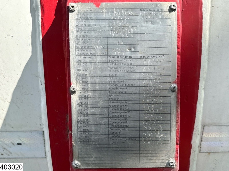 METACO Gas 56204 Liter, LPG GPL Butane, 1 Comp - Tanksættevogn: billede 3 METACO Gas 56204 Liter, LPG GPL Butane, 1 Comp - Tanksættevogn: billede 3