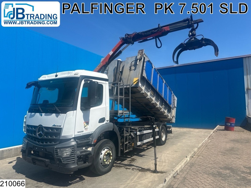 Tipvogn lastbil, Lastbil med kran Mercedes-Benz Arocs 1833 EURO 6, Kipper, Palfinger: billede 1