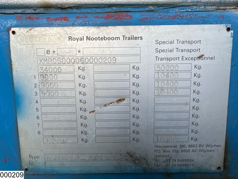 Nooteboom Lowbed 34.000Kg, Steering axle - Nedbygget platform sættevogn: billede 5 Nooteboom Lowbed 34.000Kg, Steering axle - Nedbygget platform sættevogn: billede 5