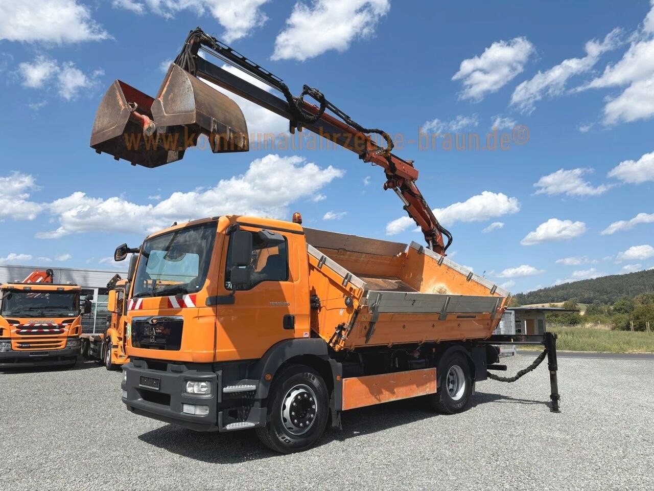 MAN TGM 18.250 4x2 Kipper*Funk Kran*AHK + Hydr.*1-Ha - Lastbil med kran: billede 1 MAN TGM 18.250 4x2 Kipper*Funk Kran*AHK + Hydr.*1-Ha - Lastbil med kran: billede 1