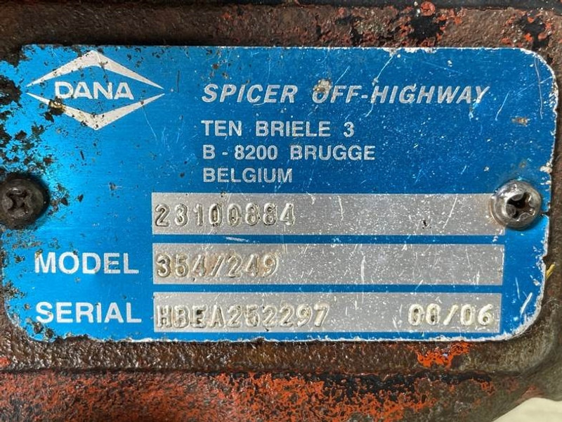 Gearkasse for Entreprenørmaskin Ahlmann AZ150-23100884-Dana Spicer 354/249-Transmission: billede 9 Gearkasse for Entreprenørmaskin Ahlmann AZ150-23100884-Dana Spicer 354/249-Transmission: billede 9