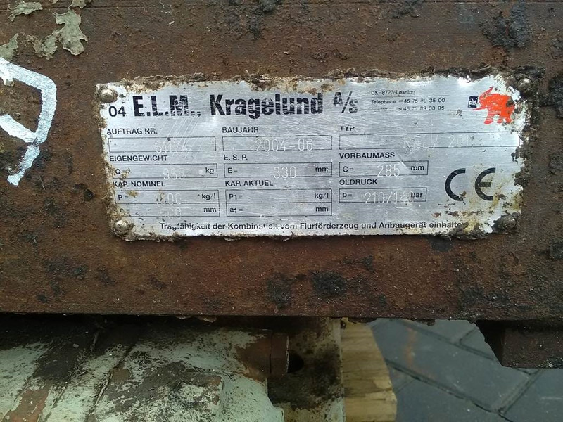 E.L.M. Kragelund A/S RELV 2011 - Sideshift - Forks - Gafler: billede 3 E.L.M. Kragelund A/S RELV 2011 - Sideshift - Forks - Gafler: billede 3