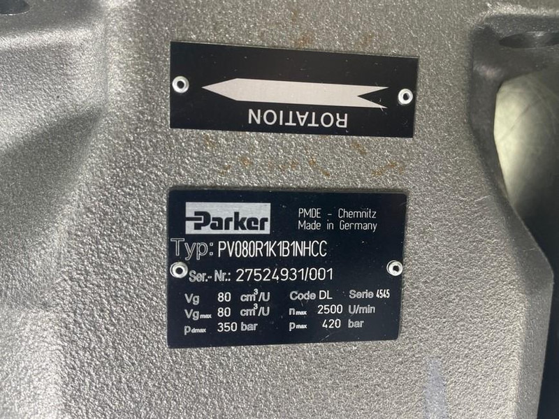 Parker PV080R1K1B1NHCC - Load sensing pump - Hydraulik for Entreprenørmaskin: billede 4 Parker PV080R1K1B1NHCC - Load sensing pump - Hydraulik for Entreprenørmaskin: billede 4