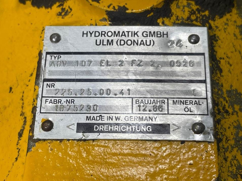 Hydraulik for Entreprenørmaskin Zettelmeyer ZL601B-Hydromatik A6V107EL-Drive motor/Fahrmotor: billede 9 Hydraulik for Entreprenørmaskin Zettelmeyer ZL601B-Hydromatik A6V107EL-Drive motor/Fahrmotor: billede 9