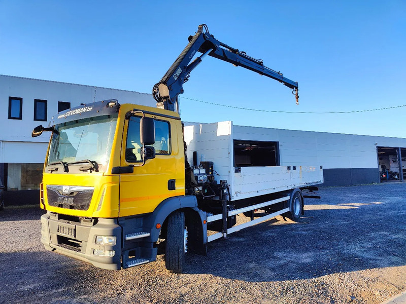 MAN TGM 18.250 Open box + HIAB 166-3 - Lastbil med lad, Lastbil med kran: billede 1 MAN TGM 18.250 Open box + HIAB 166-3 - Lastbil med lad, Lastbil med kran: billede 1