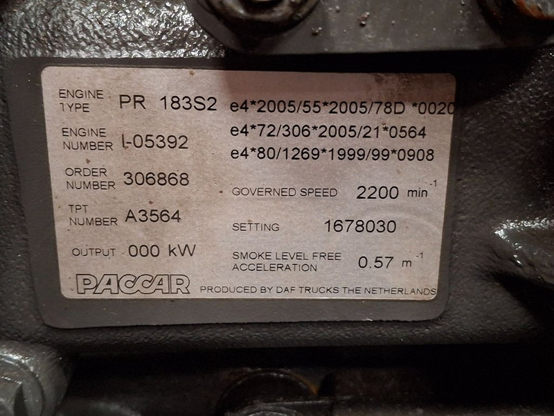PACCAR PR183S2 - Motor: billede 4 PACCAR PR183S2 - Motor: billede 4