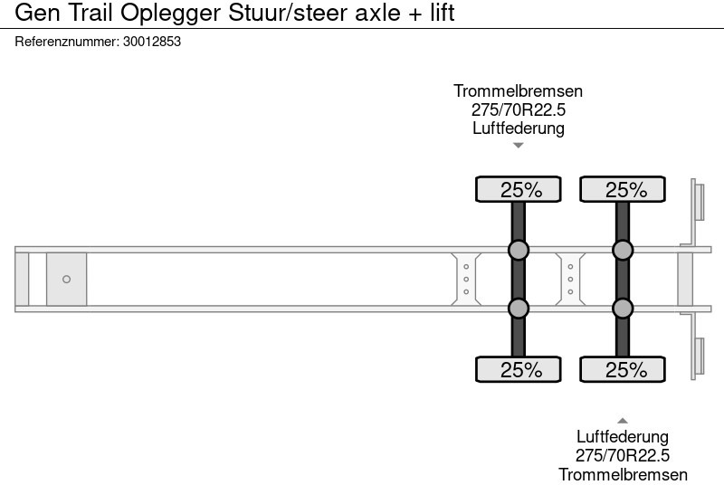Varevogn sættevogn GEN TRAIL Oplegger Stuur/steer axle + lift: billede 12 Varevogn sættevogn GEN TRAIL Oplegger Stuur/steer axle + lift: billede 12