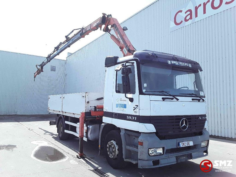 Mercedes-Benz Actros 1831 Atlas Ak140.1A4+remote lames steel 165000km - Lastbil med lad, Lastbil med kran: billede 1 Mercedes-Benz Actros 1831 Atlas Ak140.1A4+remote lames steel 165000km - Lastbil med lad, Lastbil med kran: billede 1