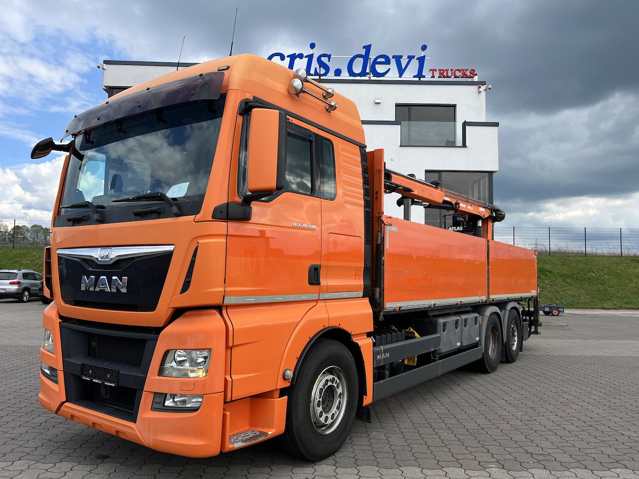 MAN TGX 26.480 6x2 Atlas 145.2 Kran Baustoff AHK - Lastbil med lad, Lastbil med kran: billede 1 MAN TGX 26.480 6x2 Atlas 145.2 Kran Baustoff AHK - Lastbil med lad, Lastbil med kran: billede 1