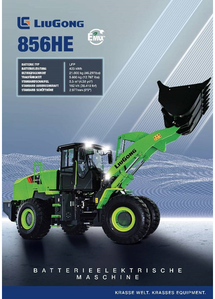 LIUGONG 856 HE vollelektrisch, 21.000 kg, 3.5 cbm - Gummihjulslæsser: billede 1 LIUGONG 856 HE vollelektrisch, 21.000 kg, 3.5 cbm - Gummihjulslæsser: billede 1