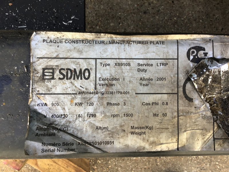 MTU 16V2000 GENERATOR 900KVA USED - Strømgenerator: billede 5 MTU 16V2000 GENERATOR 900KVA USED - Strømgenerator: billede 5