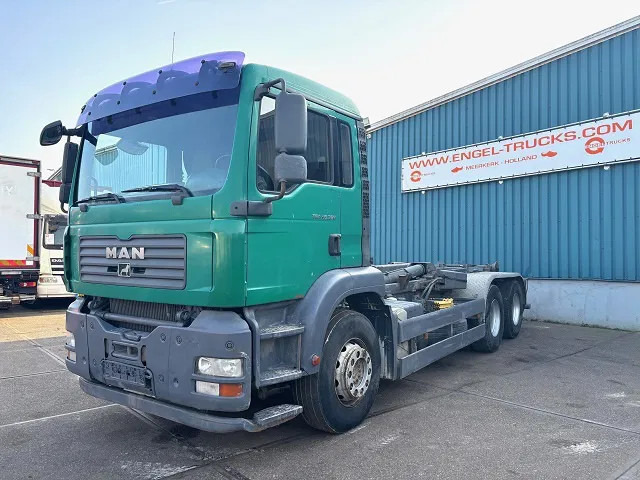 MAN TGA 26.360BB 6x4 FULL STEEL MULTILIFT HOOK-ARM (ZF16 MANUAL GEARBOX / FULL STEEL SUSPENSION / REDUCTION AXLES / AIRCONDITIONING) - Lastbil kroghejs: billede 1 MAN TGA 26.360BB 6x4 FULL STEEL MULTILIFT HOOK-ARM (ZF16 MANUAL GEARBOX / FULL STEEL SUSPENSION / REDUCTION AXLES / AIRCONDITIONING) - Lastbil kroghejs: billede 1