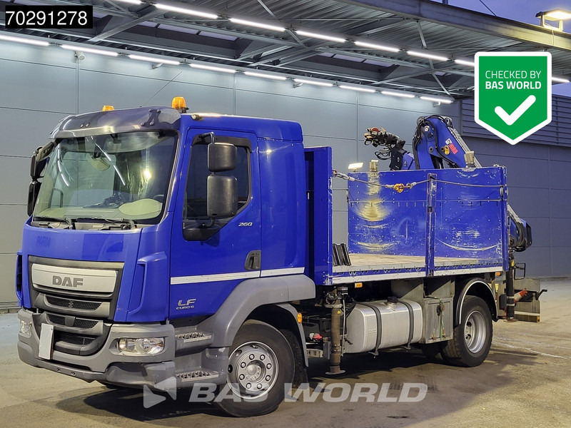 DAF LF 260 LF 4X2 Hiab 111 B-2 HIDUO Crane Kran Remote control Automatic ACC Euro 6 - Lastbil med lad, Lastbil med kran: billede 1 DAF LF 260 LF 4X2 Hiab 111 B-2 HIDUO Crane Kran Remote control Automatic ACC Euro 6 - Lastbil med lad, Lastbil med kran: billede 1