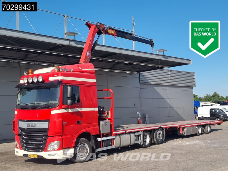 DAF XF 440 6X2 NL-combi Transporter HMF 900-K2 Kran Winch Lift-Lenkachse Euro 6 - Lastbil med lad, Lastbil med kran: billede 1 DAF XF 440 6X2 NL-combi Transporter HMF 900-K2 Kran Winch Lift-Lenkachse Euro 6 - Lastbil med lad, Lastbil med kran: billede 1