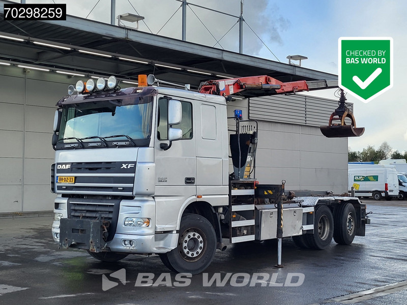 DAF XF105.410 XF 6X2 NL-Truck HMF 1643 Z2 Crane 24T Container system Lift+Steering-Axle Euro 5 - Lastbil med wirehejs, Lastbil med kran: billede 1 DAF XF105.410 XF 6X2 NL-Truck HMF 1643 Z2 Crane 24T Container system Lift+Steering-Axle Euro 5 - Lastbil med wirehejs, Lastbil med kran: billede 1