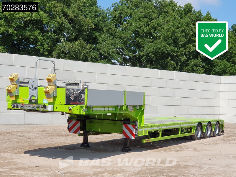 Faymonville F-S43-1AAF 3 axles Extendable Twistlocks 3x Hydraulic Steering Galvanised - Nedbygget platform sættevogn: billede 1 Faymonville F-S43-1AAF 3 axles Extendable Twistlocks 3x Hydraulic Steering Galvanised - Nedbygget platform sættevogn: billede 1