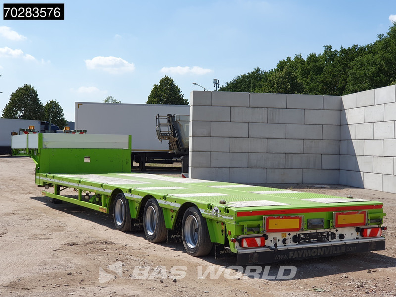 Faymonville F-S43-1AAF 3 axles Extendable Twistlocks 3x Hydraulic Steering Galvanised - Nedbygget platform sættevogn: billede 2 Faymonville F-S43-1AAF 3 axles Extendable Twistlocks 3x Hydraulic Steering Galvanised - Nedbygget platform sættevogn: billede 2