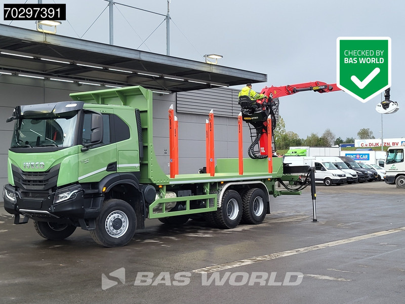 Iveco T-Way 450 6X6 UNUSED! Palfinger Q150Z Crane Retarder Holztransport Big-Axle LED Euro 6 - Tømmerbil, Lastbil med kran: billede 1 Iveco T-Way 450 6X6 UNUSED! Palfinger Q150Z Crane Retarder Holztransport Big-Axle LED Euro 6 - Tømmerbil, Lastbil med kran: billede 1