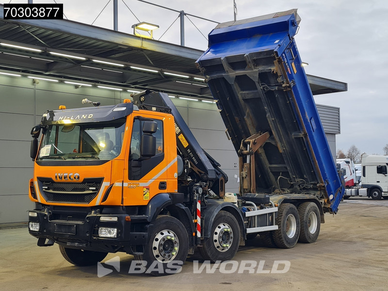 Iveco Trakker 450 8X4 HIAB 211 EP-4 Hiduo Kran Crane Big-Axle 2-Side Tipper Euro 6 - Tipvogn lastbil, Lastbil med kran: billede 5 Iveco Trakker 450 8X4 HIAB 211 EP-4 Hiduo Kran Crane Big-Axle 2-Side Tipper Euro 6 - Tipvogn lastbil, Lastbil med kran: billede 5
