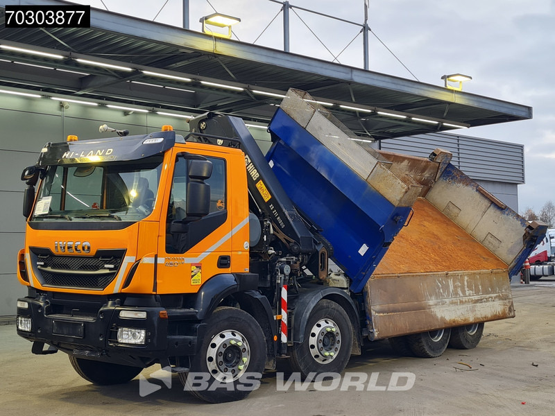 Iveco Trakker 450 8X4 HIAB 211 EP-4 Hiduo Kran Crane Big-Axle 2-Side Tipper Euro 6 - Tipvogn lastbil, Lastbil med kran: billede 3 Iveco Trakker 450 8X4 HIAB 211 EP-4 Hiduo Kran Crane Big-Axle 2-Side Tipper Euro 6 - Tipvogn lastbil, Lastbil med kran: billede 3