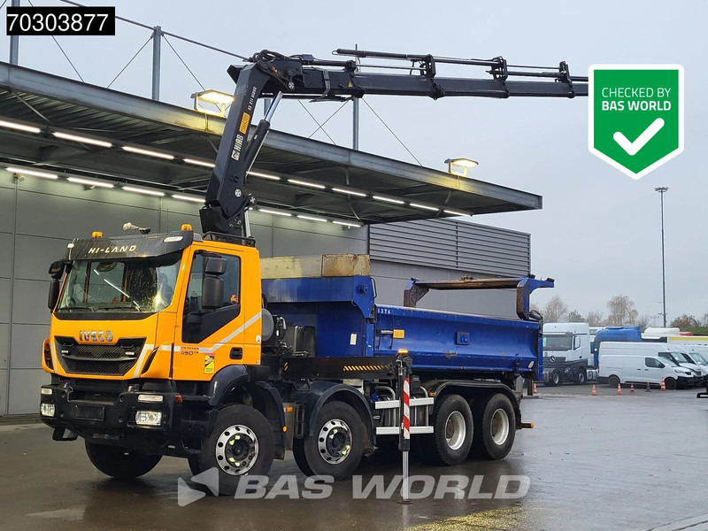 Iveco Trakker 450 8X4 HIAB 211 EP-4 Hiduo Kran Crane Big-Axle 2-Side Tipper Euro 6 - Tipvogn lastbil, Lastbil med kran: billede 1 Iveco Trakker 450 8X4 HIAB 211 EP-4 Hiduo Kran Crane Big-Axle 2-Side Tipper Euro 6 - Tipvogn lastbil, Lastbil med kran: billede 1