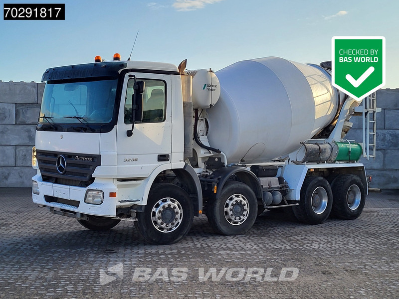Mercedes-Benz Actros 3236 8X4 9m3 Stetter Mixer Retarder Steelsuspension Big-Axle Euro 3 - Betonbil: billede 1 Mercedes-Benz Actros 3236 8X4 9m3 Stetter Mixer Retarder Steelsuspension Big-Axle Euro 3 - Betonbil: billede 1
